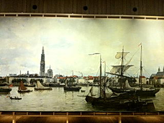 Schilderij Antwerpse haven Schilderij Antwerpse haven
