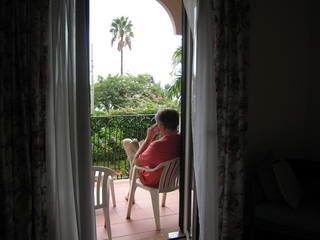Aad op balkon Aad op balkon