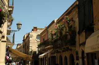 Straat in Taormina Straat in Taormina