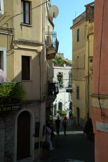 Straat in Taormina Straat in Taormina